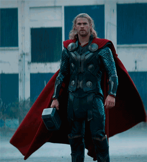 Chris Hemsworth Superhero Thor GIF.