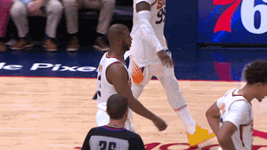 Chris Paul Palm Pat With Teammate GIF