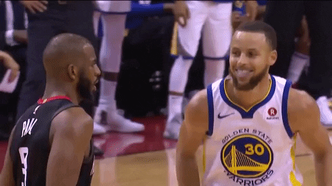 Chris Paul Staring At Stephen Curry GIF