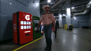 Chris Paul Walking Wears Cowboy Hat GIF