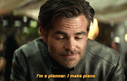 Chris Pine Planning I'm A Planner GIF