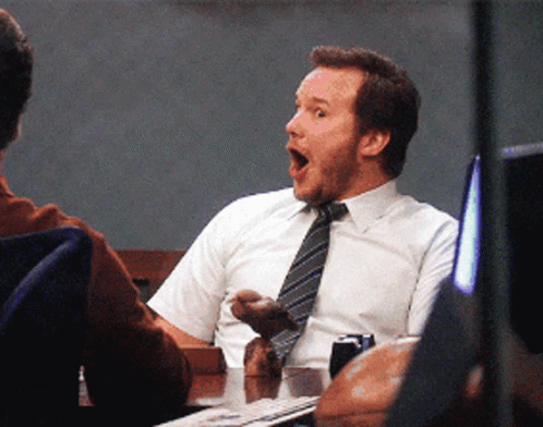 Chris Pratt Excites Shocked Feeling GIF