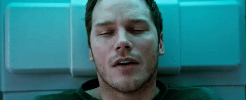 Chris Pratt Waking Up GIF