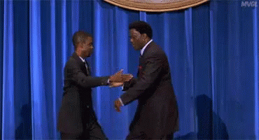 Chris Rock And Bernie Mac Hand Shake GIF