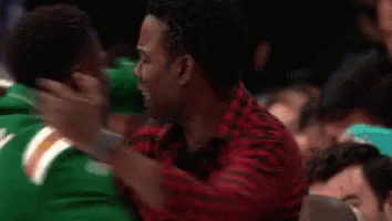 Chris Rock And Kevin Hart Nba Hug GIF