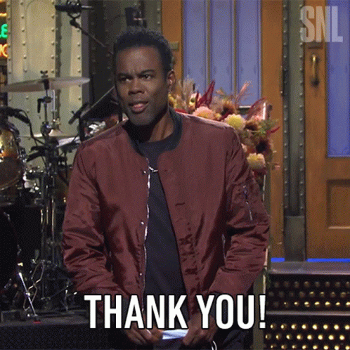 Chris Rock Thank You Saturday Night Live GIF