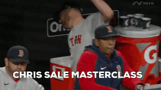 Chris Sale Masterclass Sitting In Dugout GIF