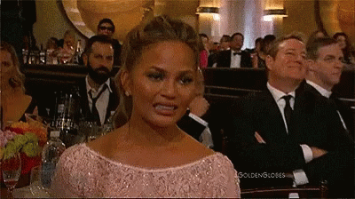 Chrissy Teigen Ehh Golden Globes Award GIF