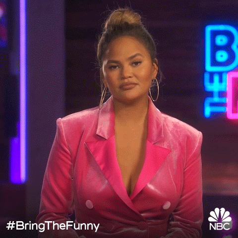 Chrissy Teigen Smiling Byeeee GIF