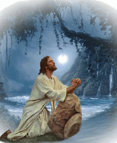 Christian Animation Of Jesus Praying GIF
