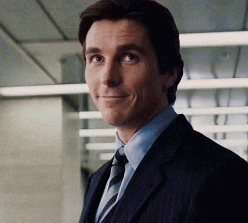 Christian Bale Bruce Wayne Smirk GIF