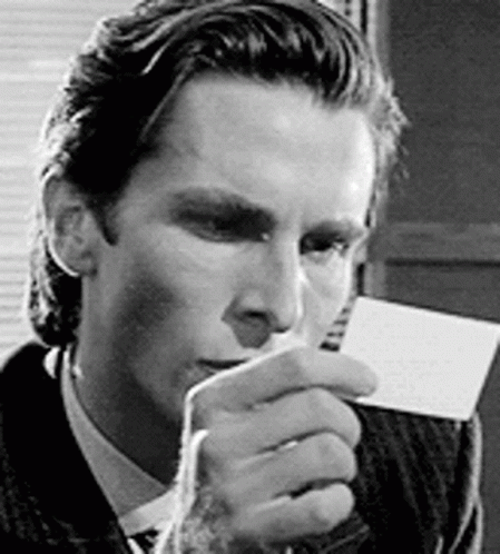 Christian Bale Patrick Bateman Hopeless GIF