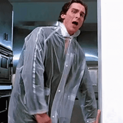 Christian Bale Poncho Axe GIF