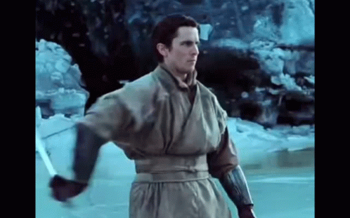 Christian Bale Sword Batman Begins GIF