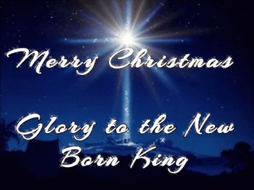 Christian Merry Christmas Bethlehem Star Shining GIF