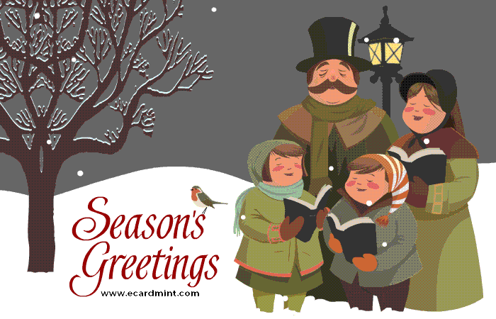 Christian Merry Christmas Choir Family Singing GIF
