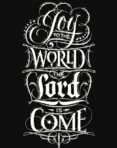 Christian Merry Christmas Shimmering Monochromatic Design GIF