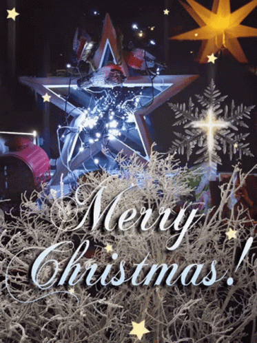 Christian Merry Christmas Shiny Star GIF