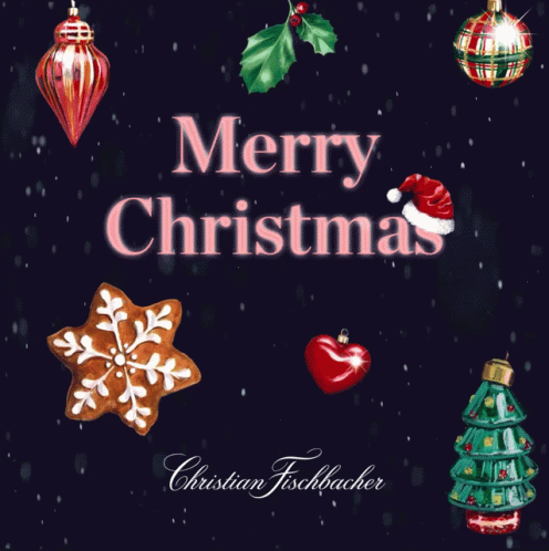 Christian Merry Christmas Snow Fall GIF