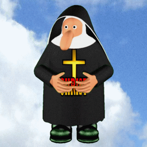 Christian Nun Animation GIF