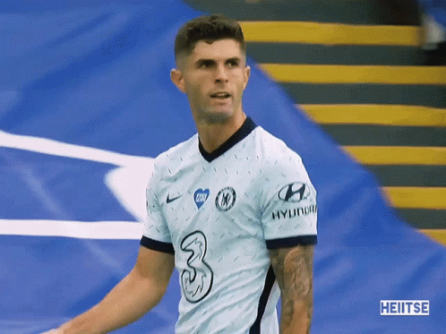 Christian Pulisic Chest Pump Heaven Pointing GIF