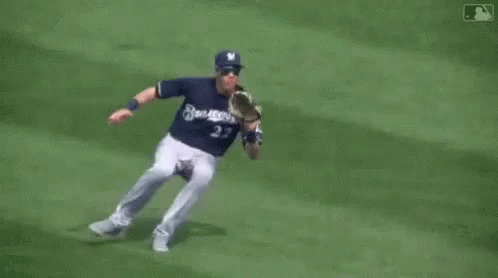Christian Yelich Baseball Mvp Catching GIF