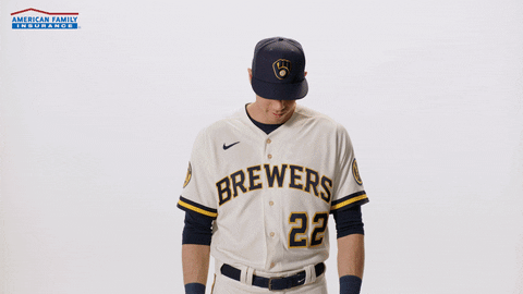 Christian Yelich Brewers Baseball Bat GIF