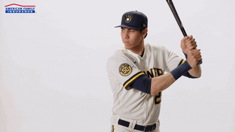 Christian Yelich Brewers Warm Up GIF