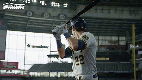 Christian Yelich Brewers Warming Up GIF