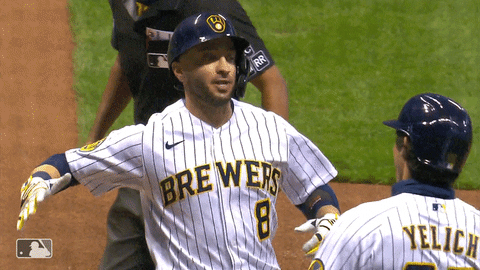 Christian Yelich Ryan Braun Milwaukee GIF