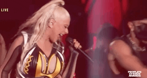 Christina Aguilera Singing GIF