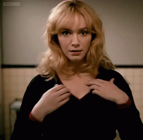 Christina Hendricks Fixing Herself GIF