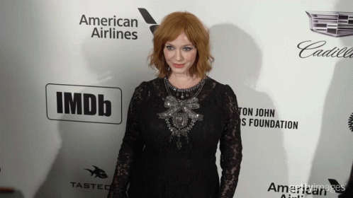 Christina Hendricks In Front Of The Cameras GIF