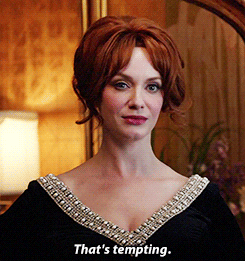 Christina Hendricks Says That's Tempting GIF