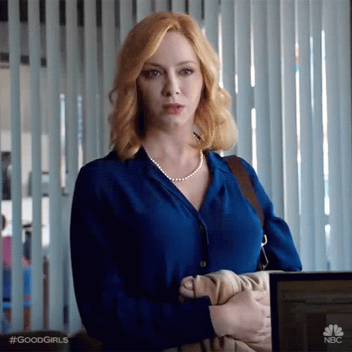 Christina Hendricks Shaking Her Head GIF