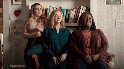 Christina Hendricks Waiting Moment With Girl Friends GIF