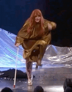 Christine De Boer Crazy Dancing On Stage GIF