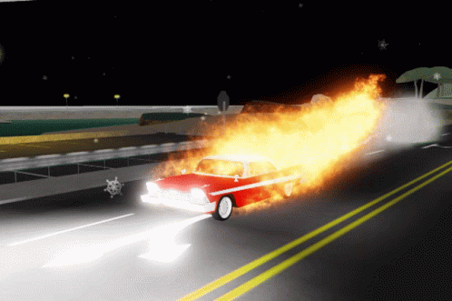 Christine Killer Car In Fire Cause Car Explosion GIF