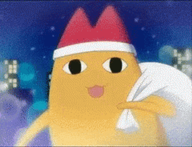 Christmas Anime Azumanga Daioh Waving GIF