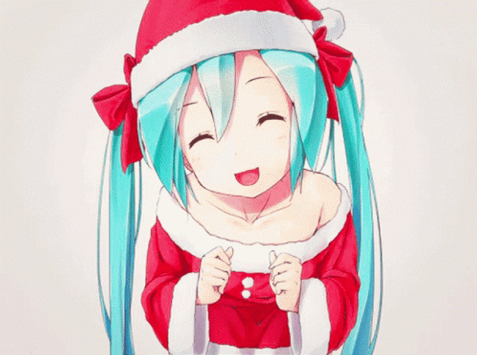 Christmas Anime Hatsune Miku Kissanime GIF