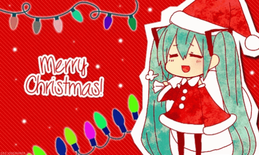 Christmas Anime Hatsune Miku Vocaloid GIF