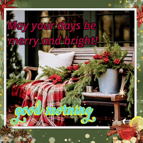 Christmas Bench May Your Days Be Merry and Bright