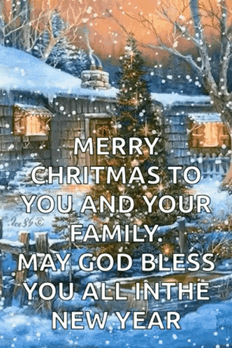 Christmas Card And Happy New Year GIF