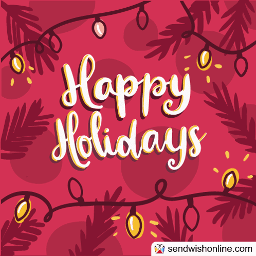 Christmas Card Saying Happy Holidays