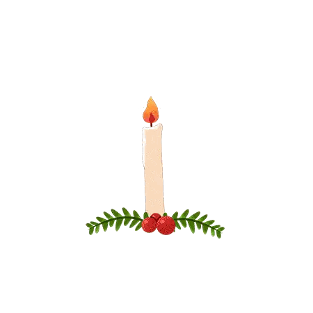 Christmas Card with Candle