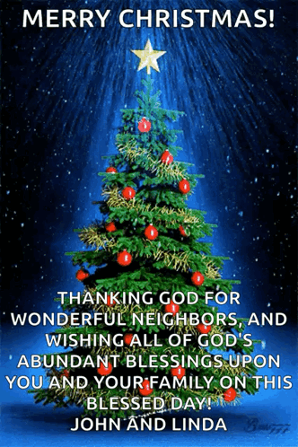 Christmas Card With Tree And Star GIF