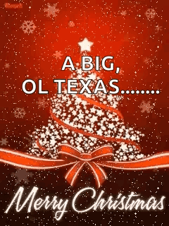 Christmas Card with Tree and Texas Words
