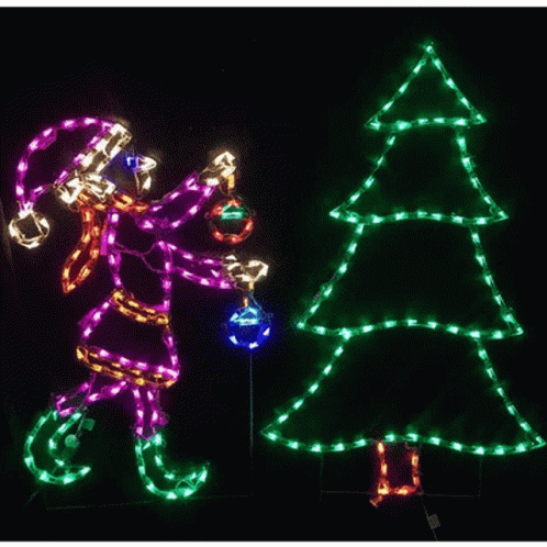 Christmas Display With Animals Holding Presents
