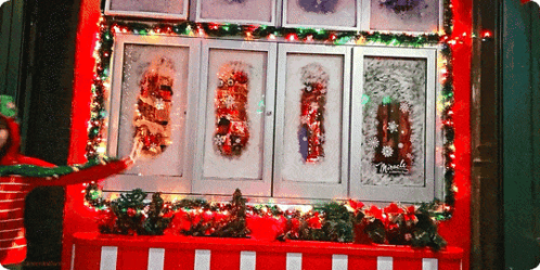 Christmas Display With Sign Saying Miracles