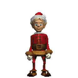 Christmas Elf Holding Candy Canes